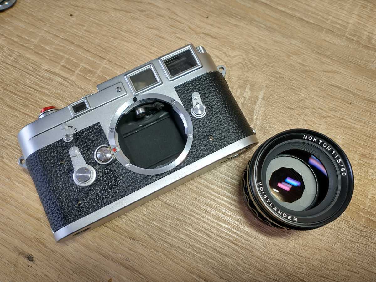 Leica M3 89万番代 ダブルストローク＋Voigtlander NOKTON 50mm f1.5 各部動作良好 2重像OK レンズ光学美品 フィルム実写良好 作例あり_画像7