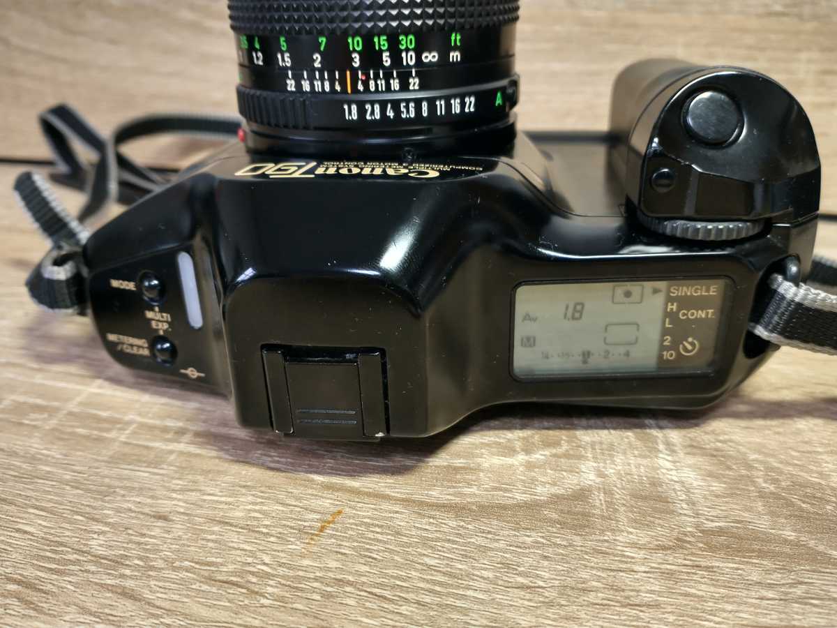 Canon T90＋NEW FD50mm f1.8 各部動作良好 巻き上げ巻き戻しOK 液晶表示OK レンズ光学良好 ピントリングOK 交換スクリーン付 作例あり_画像3