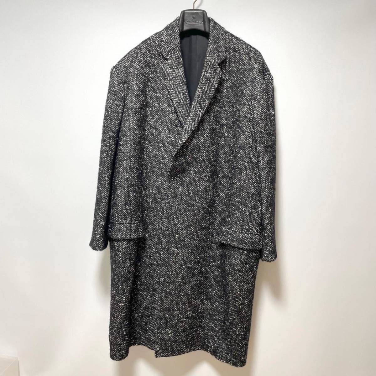 希少 美品 リチウムオム オーバーサイズ コクーンチェスターコート 46(M) LITHIUM HOMME COCOON CHESTERFIELD COAT ラフィネリツイード メンズ