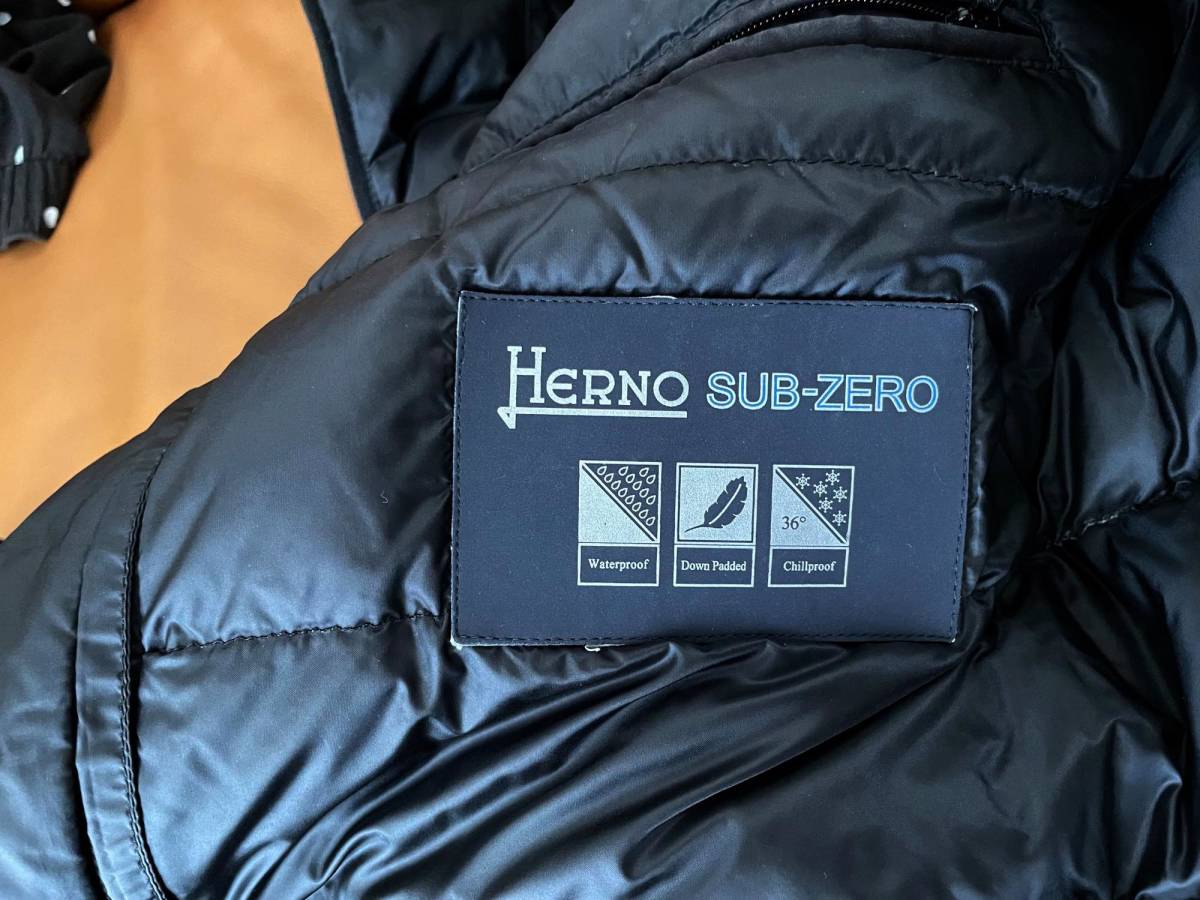HERNO ヘルノ「PI0390U」フェイクダブル レイヤードダウンコート 定価124,300円 48(L) メンズ SUB-ZERO ダウンジャケット ブラック 軽量 黒_画像7