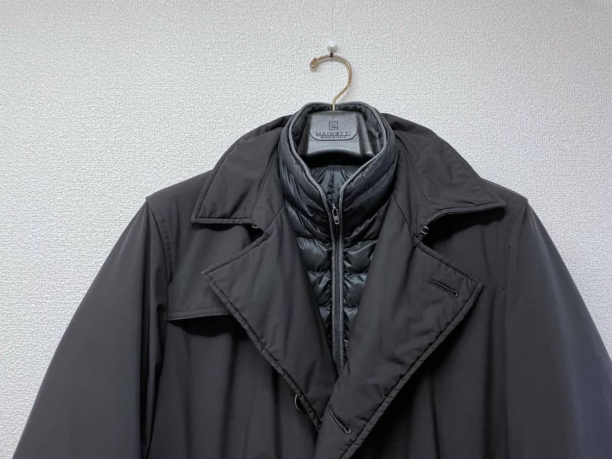 HERNO ヘルノ「PI0390U」フェイクダブル レイヤードダウンコート 定価124,300円 48(L) メンズ SUB-ZERO ダウンジャケット ブラック 軽量 黒_画像5