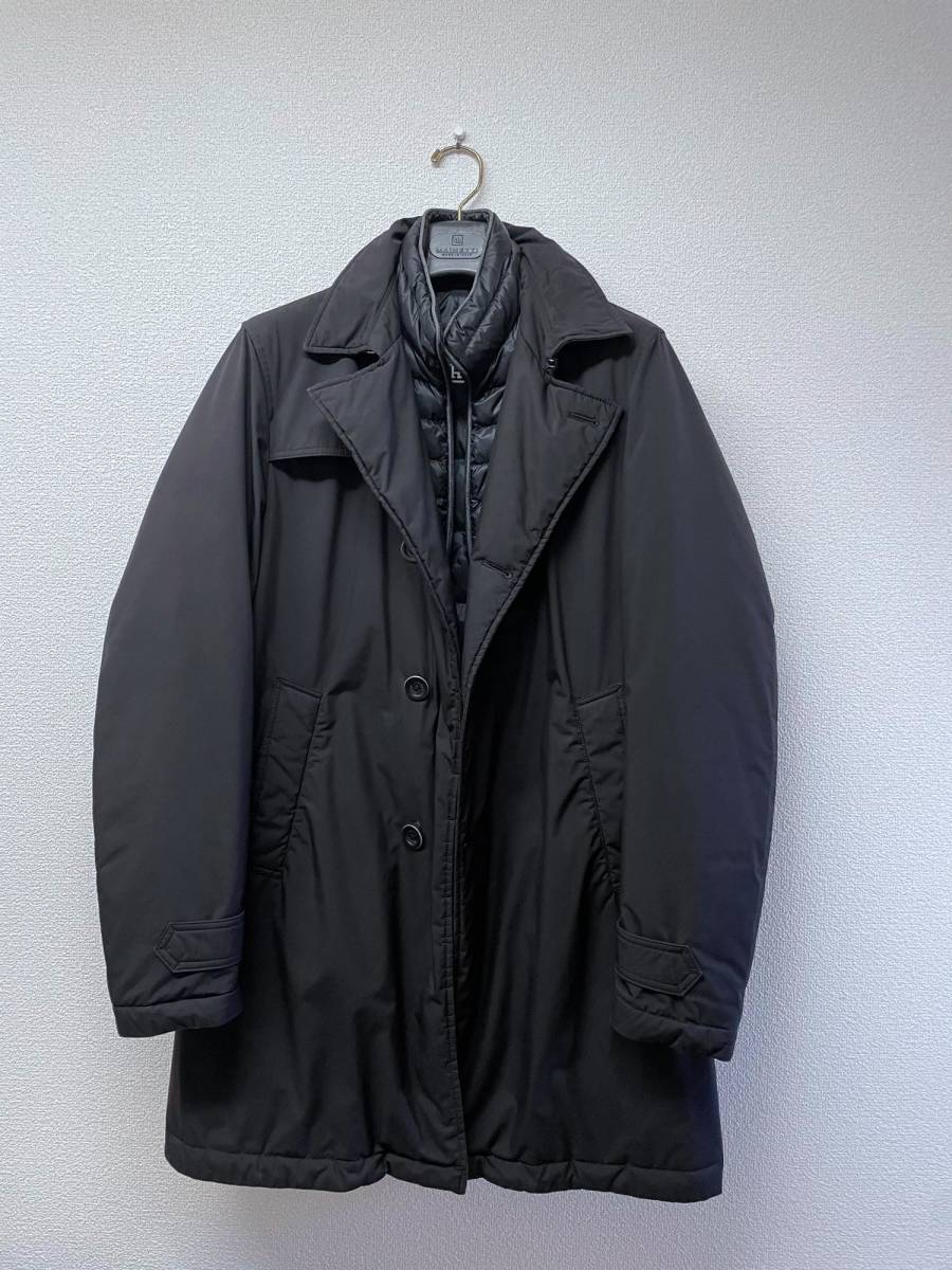 HERNO ヘルノ「PI0390U」フェイクダブル レイヤードダウンコート 定価124,300円 48(L) メンズ SUB-ZERO ダウンジャケット ブラック 軽量 黒_画像8