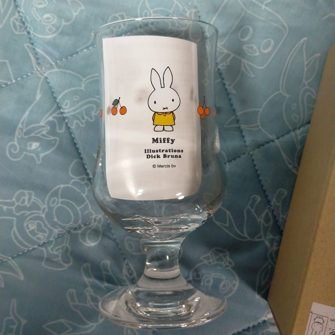 miffy　ミッフィーレトロ喫茶　フロートグラス　さくらんぼ　2脚