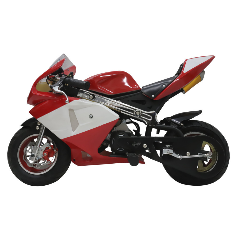 【最安値挑戦】 ポケットバイク ■新品■レーシングポケバイ ポケバイ 最高速度70～80km/h GP赤白カラーモデル 50ccエンジン搭載 車体