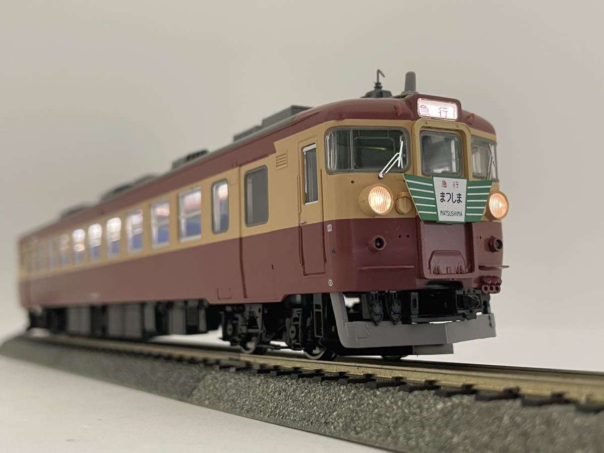 TOMIX HO-038 国鉄 455 ( 475 )系急行電車 基本セット ばらし クモハ455-17 ライト点灯 室内灯入