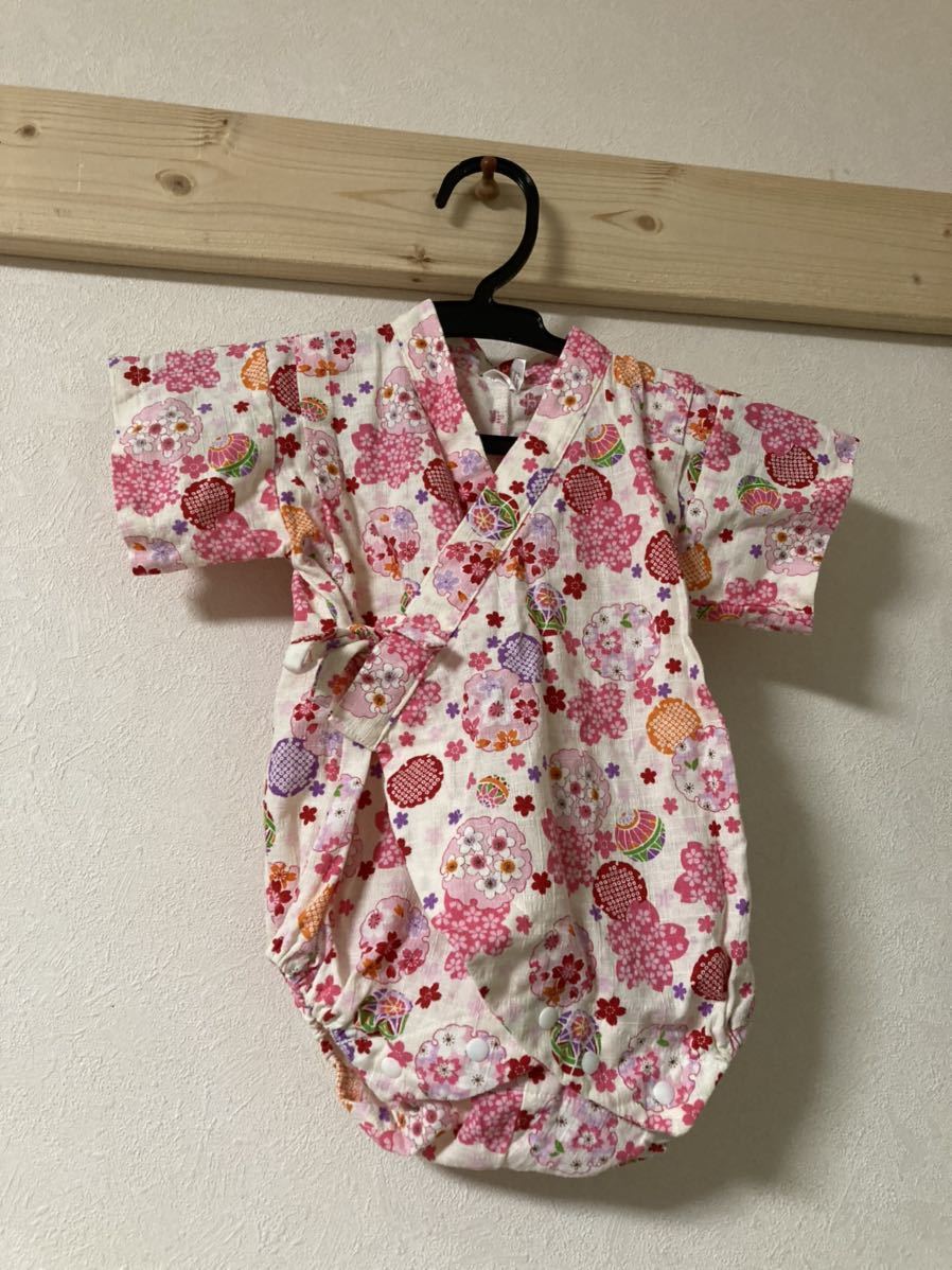 女児ベビー 浴衣 ロンパース式甚平 林商店 [正規販売店] ロンパース式甚平