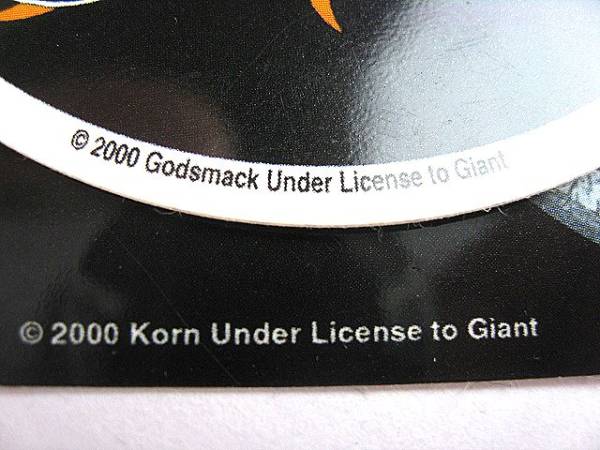 中古 未使用 2000年 GODSMACK ゴッドスマック KORN コーン 2枚 デカール_2000年 GODSMACK KORN 2枚デカールセット！