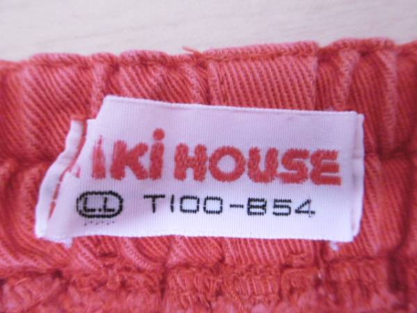 Ω Miki House Ω*100.* симпатичный хлопок Denim шорты # красный #