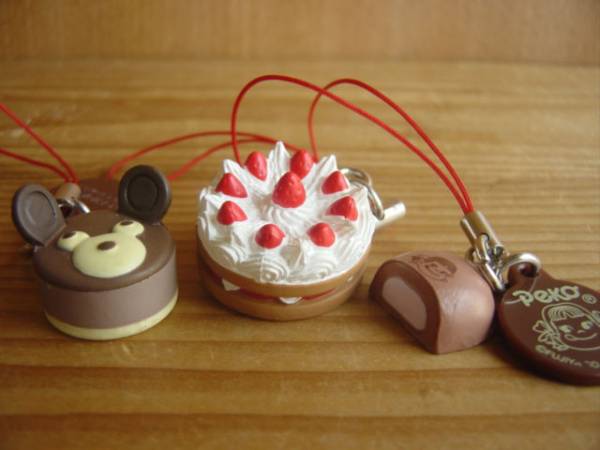 #Ejg17BE Fujiya. cake strap 2 all 6 kind shortcake hole :*BANDAI Bandai *100 jpy =004713_c