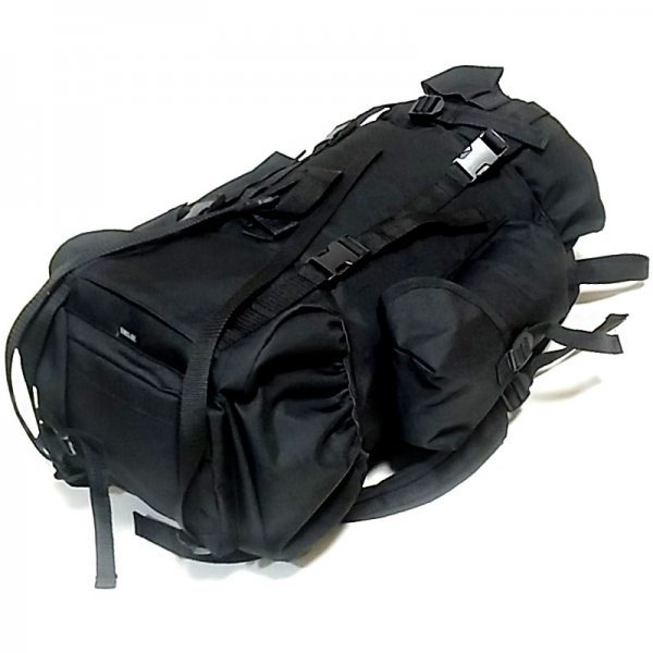German large backpack black H約55cm×W約32cm×D約15cm german military replica エクストリーム バックパッカー 旅 outdoor camp 8_画像2