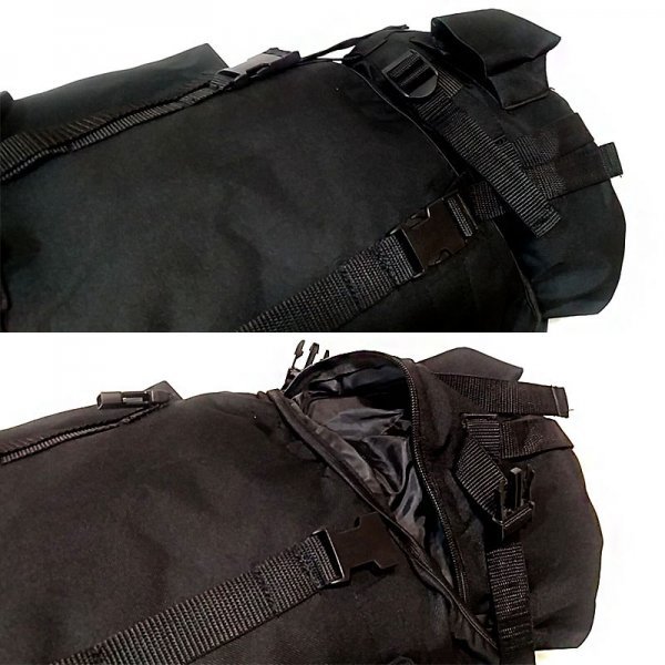German large backpack black H約55cm×W約32cm×D約15cm german military replica エクストリーム バックパッカー 旅 outdoor camp 8_画像8