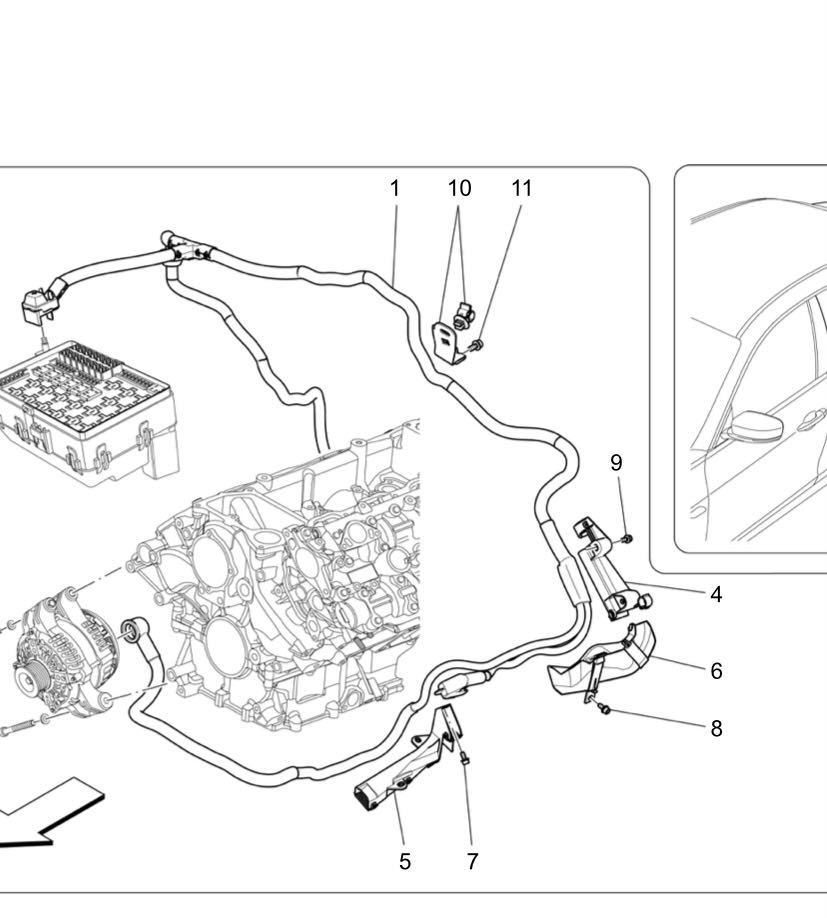 新品未使用　マセラティ　maserati純正 ハーネスカバー　ギブリ　レバンテ　クワトロポルテM159_画像4