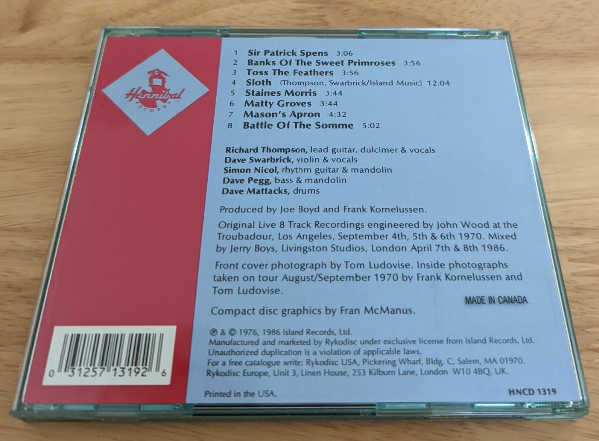 フェアポート・コンヴェンション　国内盤CD　ハウスフル　ライブアルバム