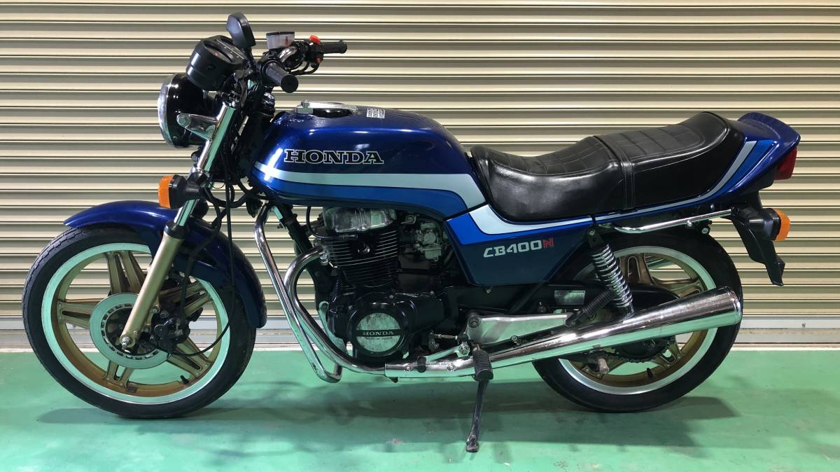 CB400N ホーク3 バブ エンジン実動 黒エンジン 青 CB250T CB400T CB250N スーパーホーク ホーク2_画像9