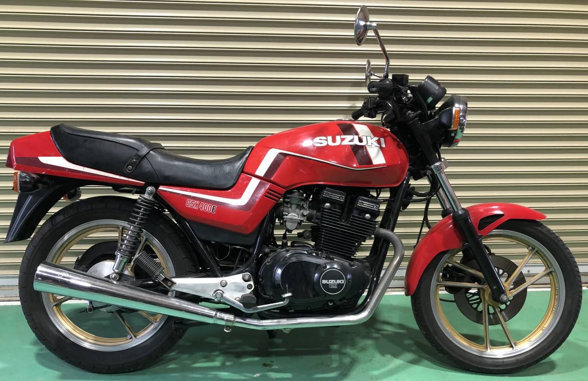 ヤフオク! - 50万売り切り GSX400E ゴキ 刀 黒エンジン 作動...