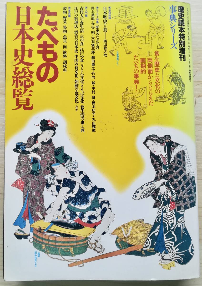 ＜フランス本＞　送料無料　たべもの日本史総覧　 歴史読本特別増刊　１９９３年　４８６頁_画像1