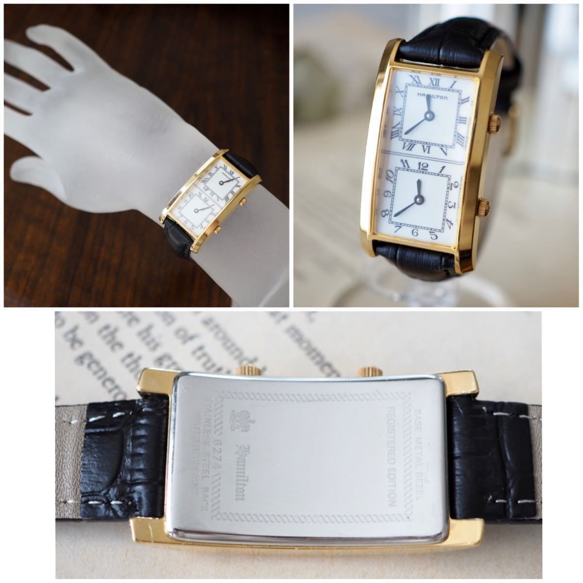 美品 Hamilton ハミルトン アメリカントラベラー 新品ベルト 美品 Hamilton ハミルトン アメリカントラベラー 新品ベルト