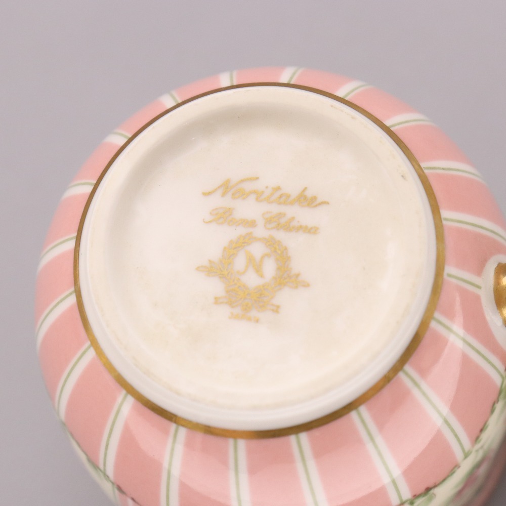 ■ NORITAKE ノリタケ 洋食器 5点セット まとめ売り fine porcelain 等 ティーカップ&ソーサー コップ 小皿 食器 ブルー ピンク 中古_画像9