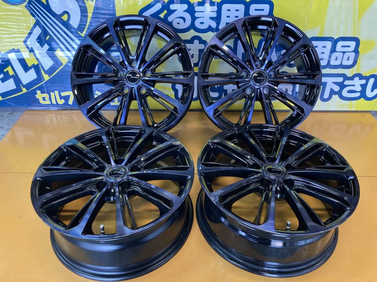 ヨコハマ YFC ディアネラ W10 17インチ アルミ 7J +38 5穴 PCD114.3 ブルーブラッククリアポリッシュ 4本 中古 美品 YOKOHAMA DIANELLA