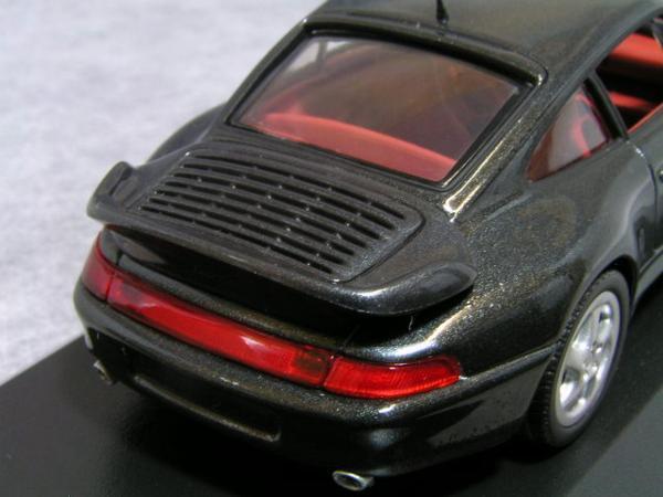 * 1/43 Porsche 911 ( 993 ) = turbo / black metallic last. air cooling Turbo = Porsche
