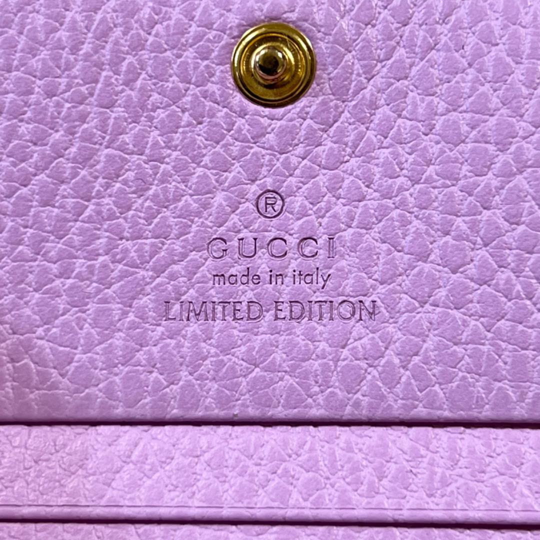 【極希少】GUCCI グッチ 折り財布 GGマーモント ボスコ 犬 ピンク レザー リミテッドエディション レディース ゴールド金具 付属品 6