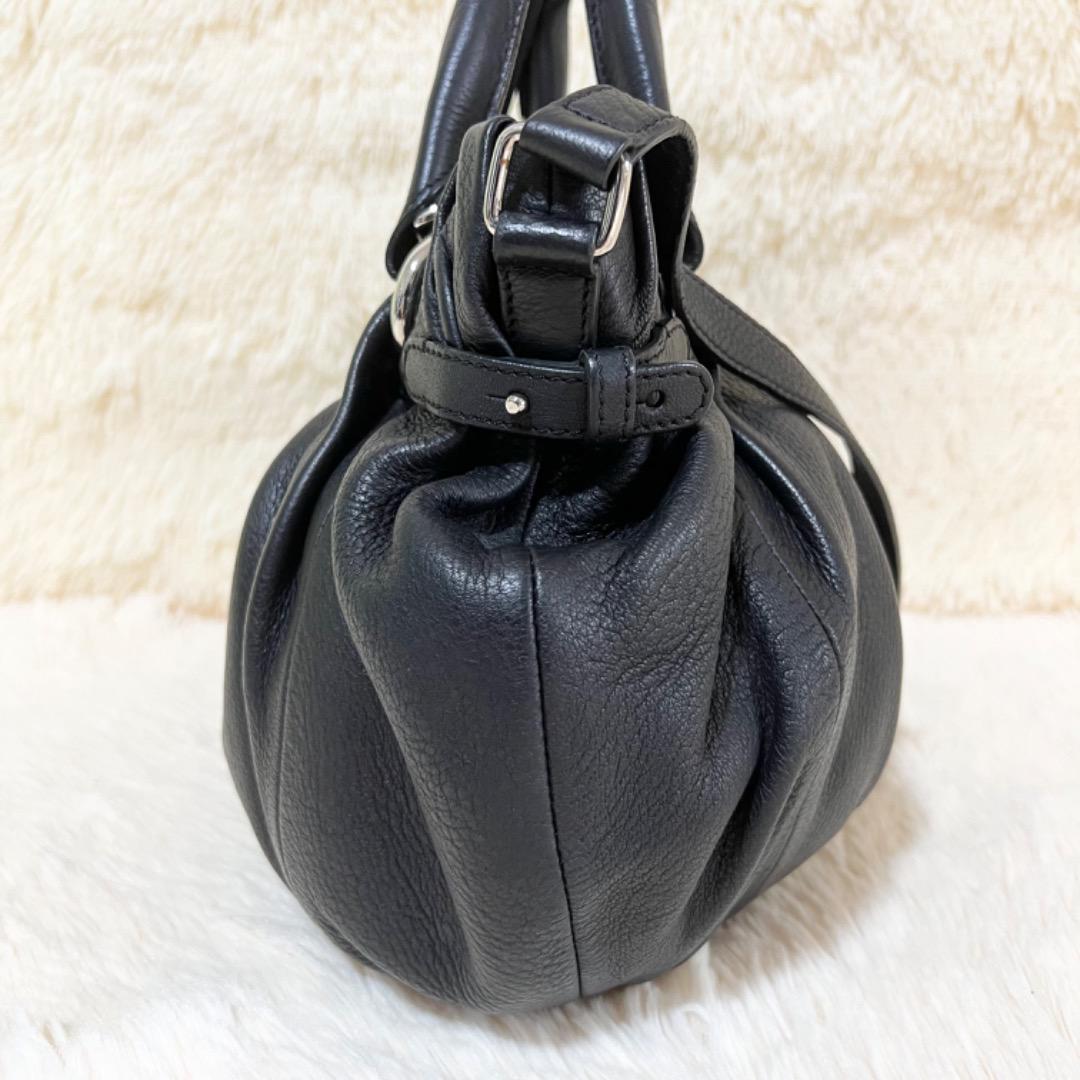 【極美品】CELINE セリーヌ 2way ショルダーバッグ ピローバッグ トリオンフ ブラック レザー ハンドバッグ ブラゾン レディース 付属品