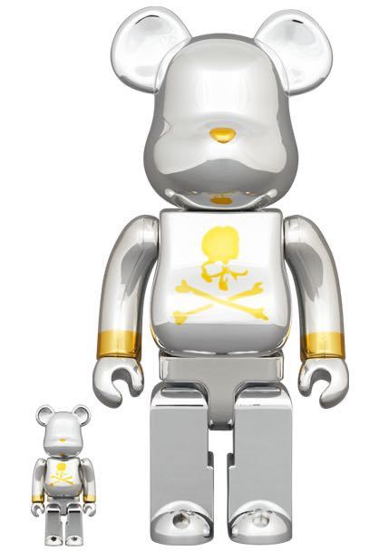 MEDICOM TOY BE@RBRICK mastermind JAPAN SILVER 100% & 400