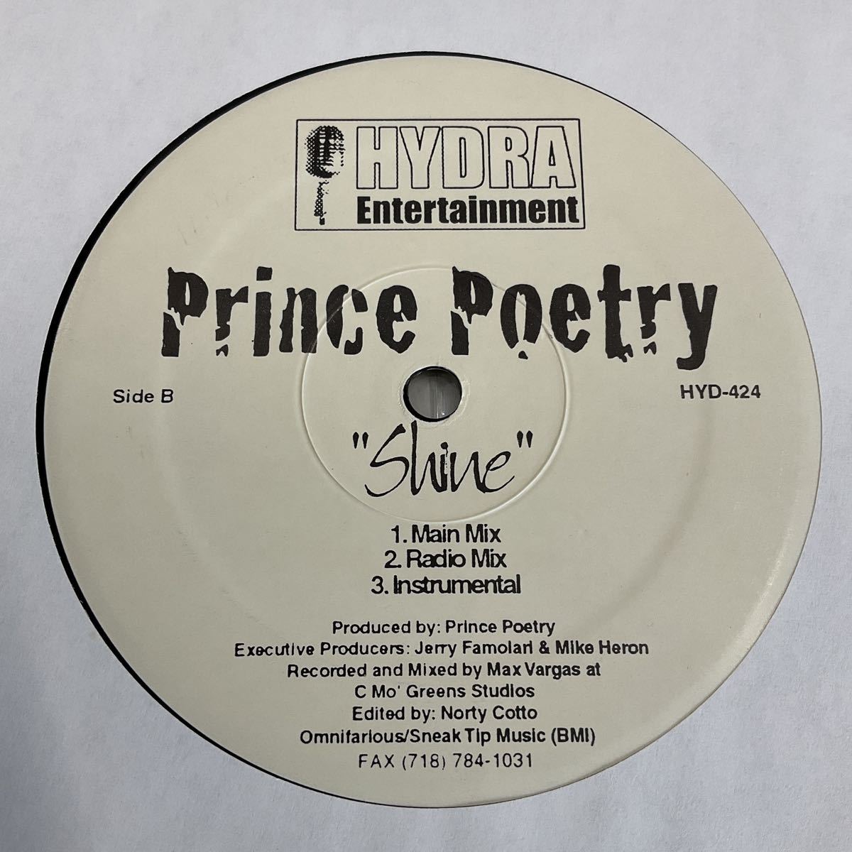 シュリンク付 / Prince Poetry (Prince Po) / Where Ya Shoes At?/Shine/12inch レコード/HYD-424/1998/ORGANIZED KONFUSION/HIP HOP/HYDRAの画像3