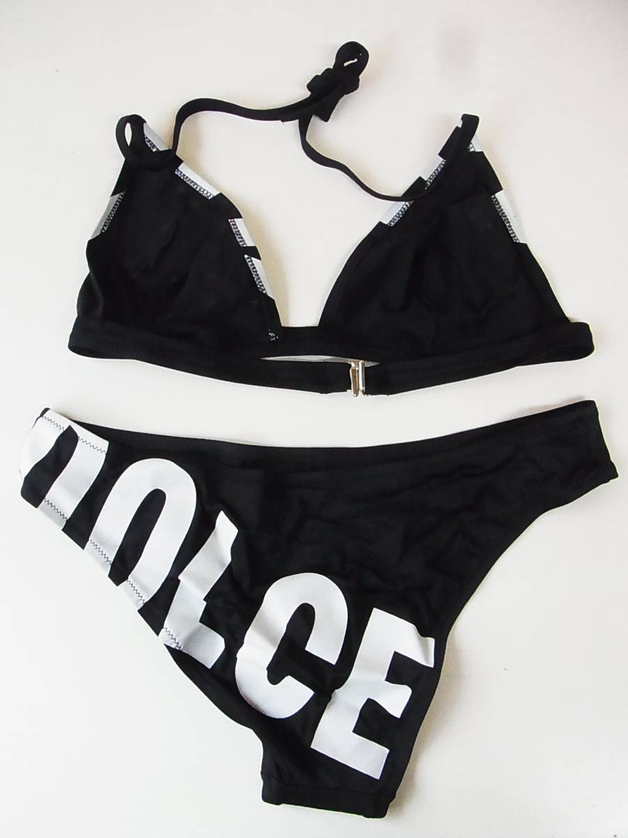 TS 未使用 DOLCE&GABBANA ドルチェ&ガッバーナ 水着 ビキニ 黒x白
