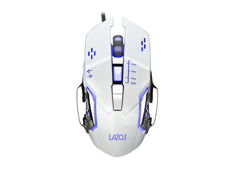 Lazos Wired Gaming Mouse 6 кнопка белая L-MSG6-W