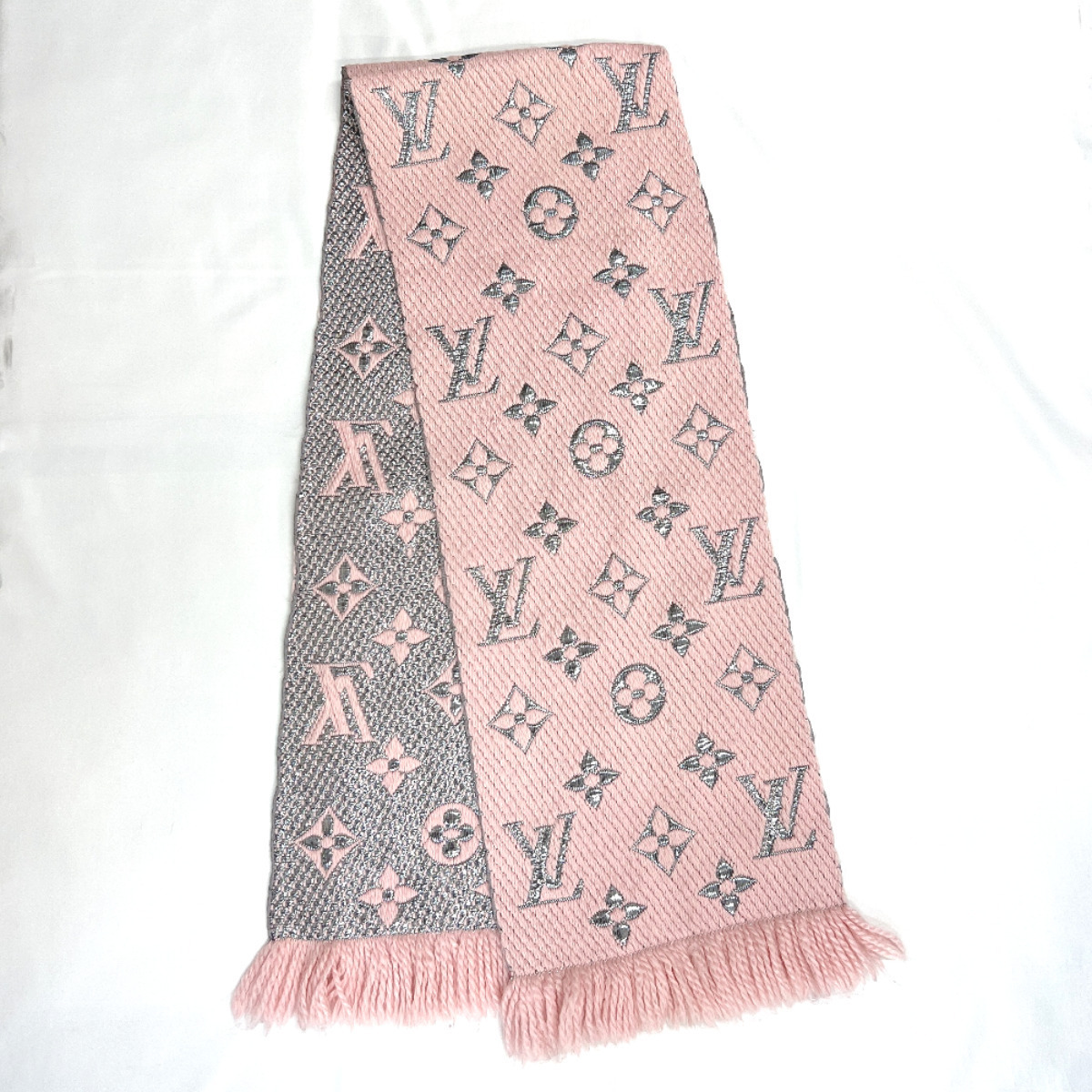 ルイヴィトン LOUIS VUITTON マフラー M70466 エシャルプ ロゴマニア