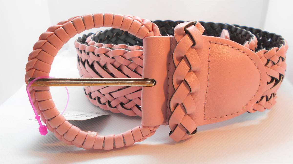 【新品】ベルト　レディース　ピンク　編み上げ　ファッションベルト_画像1