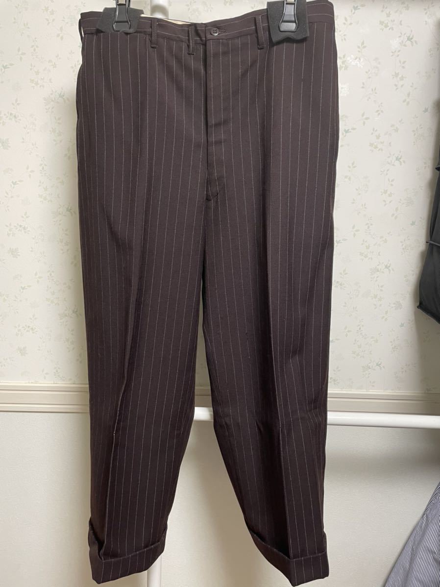 【希少】【高級】1940年代 40s vintage 3peace suit スリーピース スーツ set up セットアップ 10s 20s 30s 50s 60s アメリカ製 ストライプ_画像5