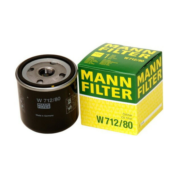 サーブ オイルエレメント オイルフィルター MANN FILTER W712/80_画像1