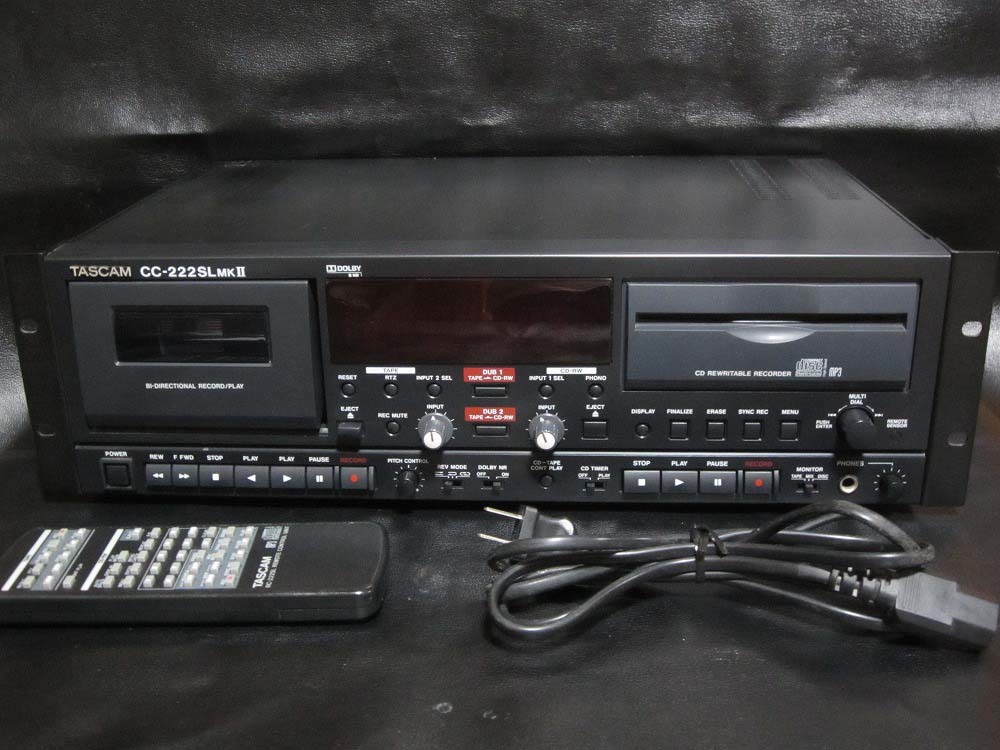 TASCAM 業務用CDレコーダー/カセットデッキ CC-222SLMKII 動作確認済み