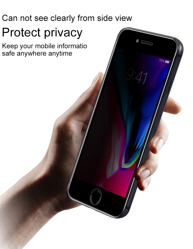 iPhone7プラス/iPhone8プラス 兼用 IMAK 9H 覗き見防止プライバシーガード強化ガラス 液晶保護フィルム_画像4