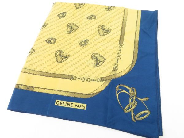 セリーヌ CELINE シルク100% スカーフ 大判ハンカチ レディース
