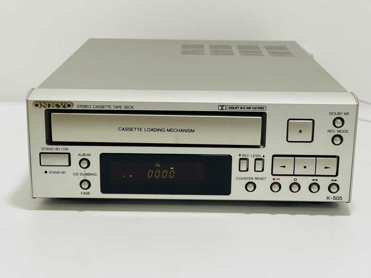 ONKYO ステレオカセットテープデッキ K-505 動作確認済み 管理番号 
