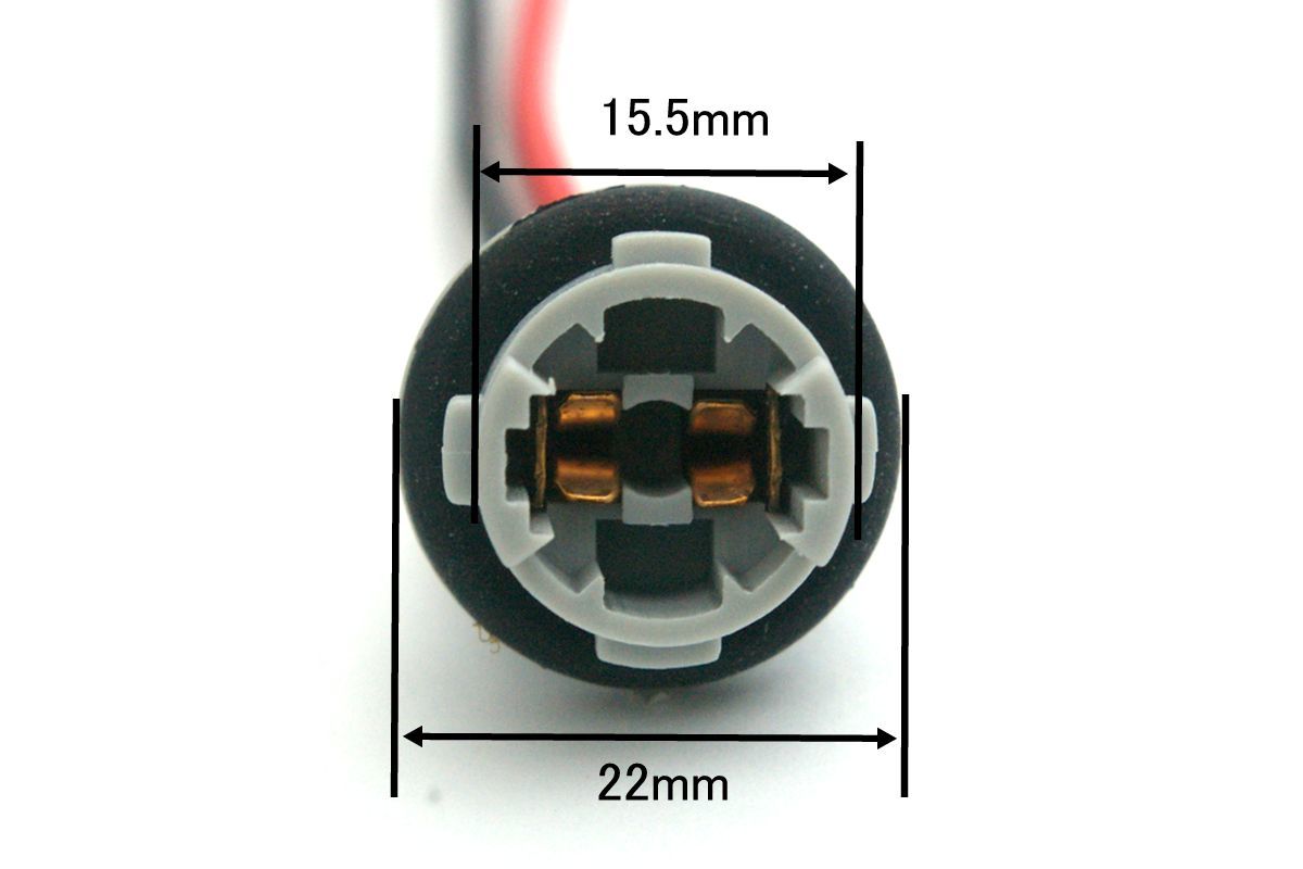 サイドマーカー点灯化に♪ 汎用 T10 バルブソケット 2個セット ソケットハーネス ケーブル 配線 ソケット 電源_画像3