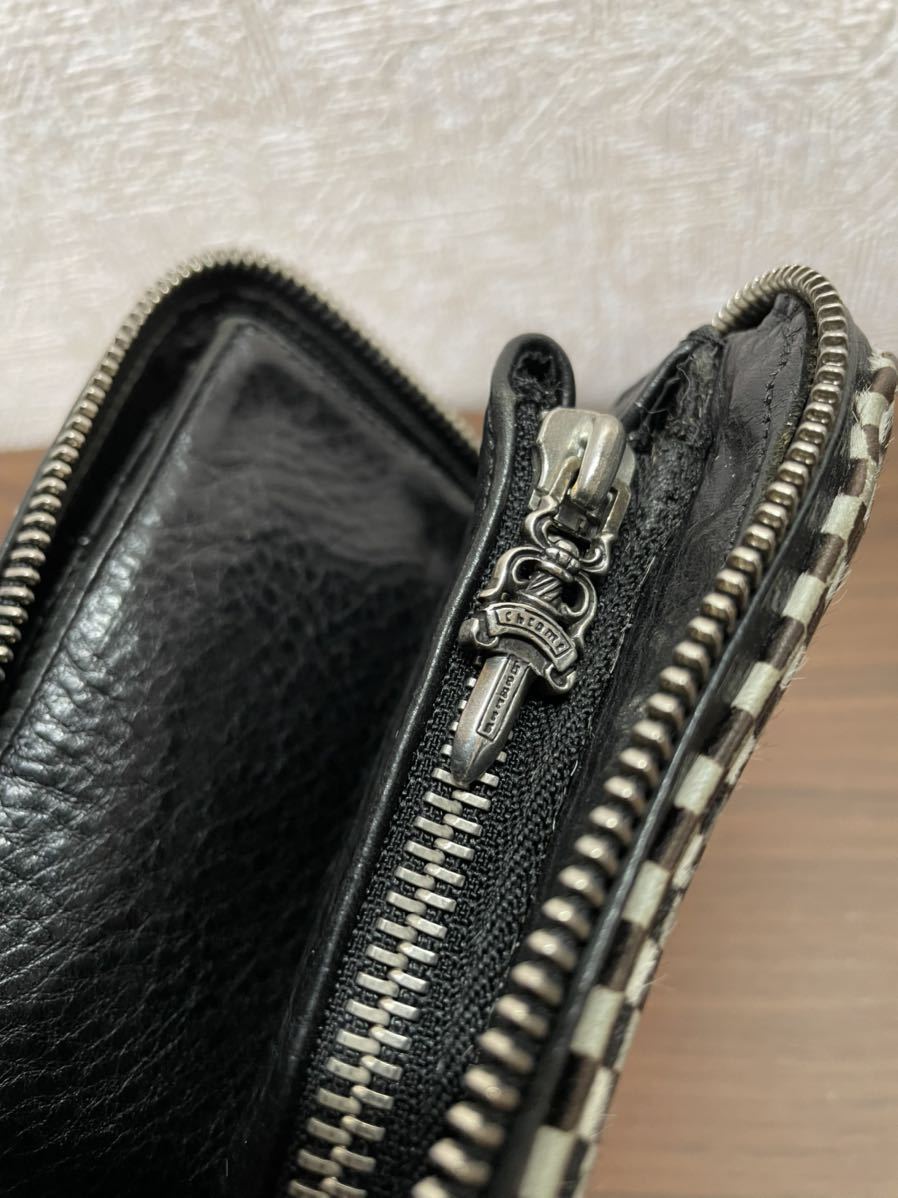 良品 確実正規品 クロムハーツ 財布 ミニジップウォレット ハラコ