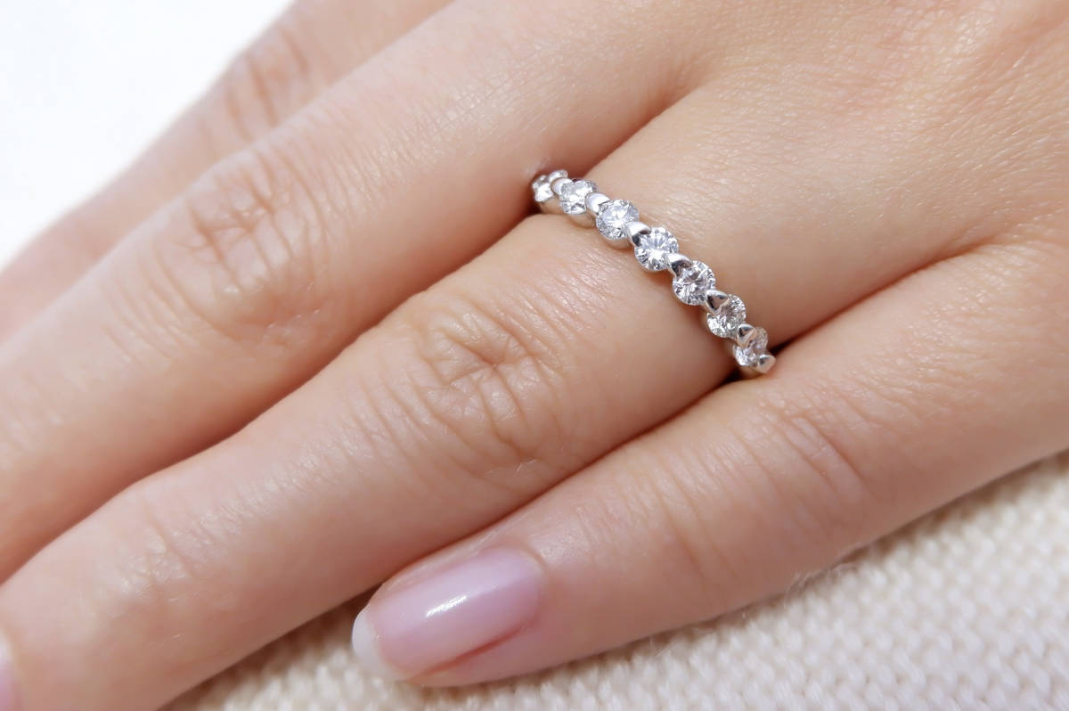 ハート&キューピッド ダイヤモンド 0.50ct Pt900 プラチナ リング