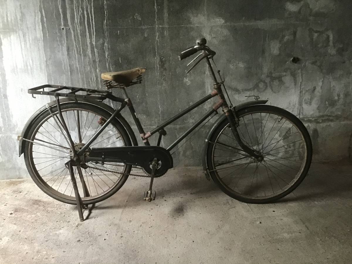 ブリジストン BS 実用車 レトロ自転車 昭和 大型キャリア 運搬車 機械式