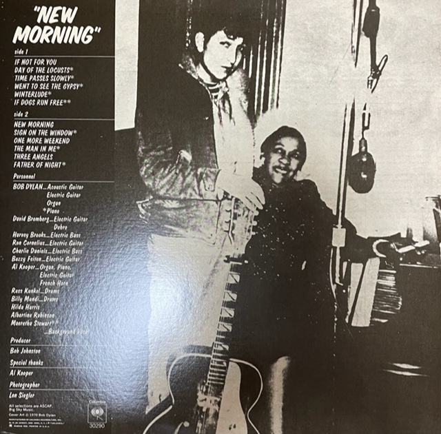 US盤　BOB DYLAN 　NEW MORNING　1970年　ボブ・ディラン_画像3
