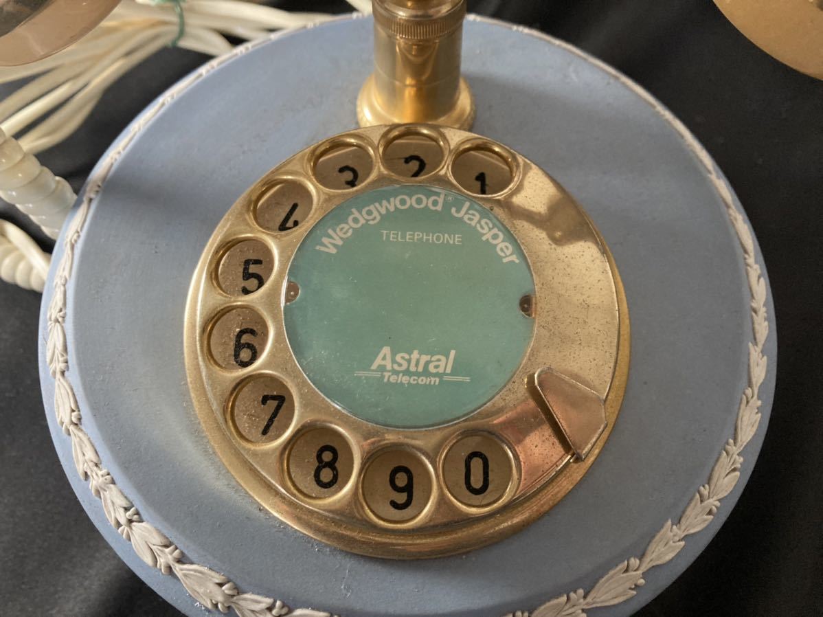 ウェッジウッド 使用可能アンティークジャスパー 電話 レトロ(電話機 