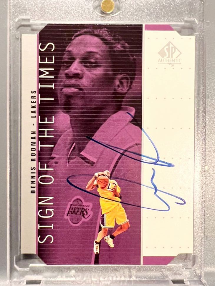 1:1495 超絶レア Silver Auto 99 SPA Sign Of The Times Dennis Rodman デニス・ロッドマン 直書 サイン Bulls Lakers Panini NBA バスケ_画像1