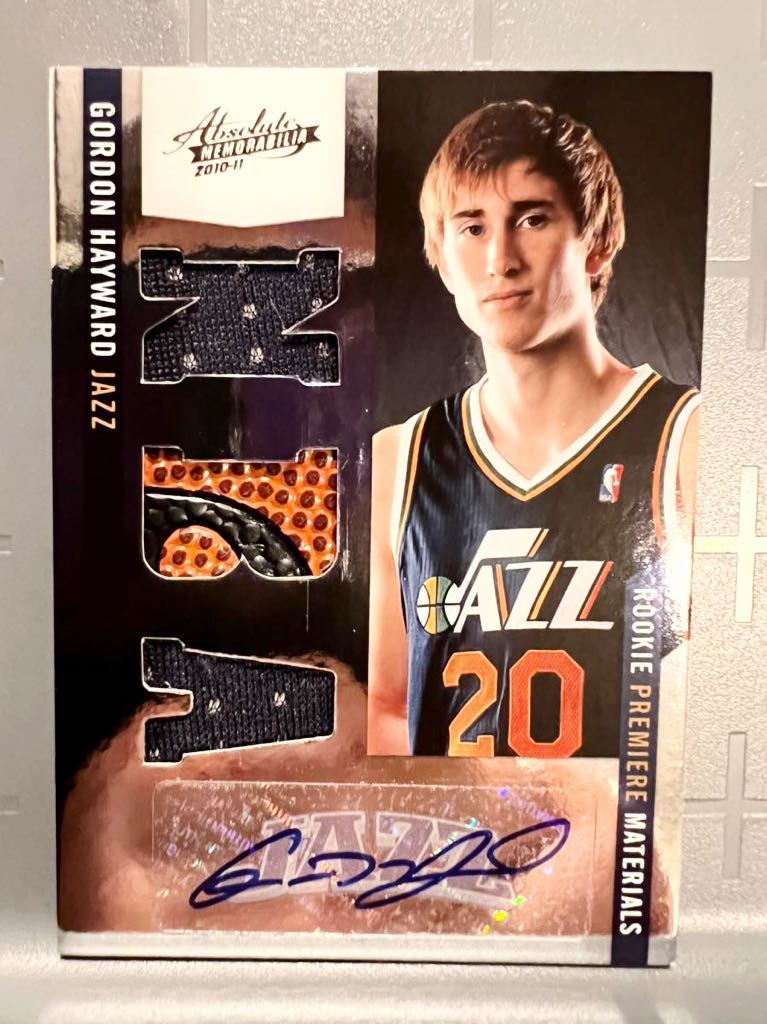 SSP RC Auto Jersey Ball 09 Panini Gordon Hayward ゴードン・ヘイワード ルーキー サイン NBA ユニフォーム Jazz Hornets バスケ ボール_画像1