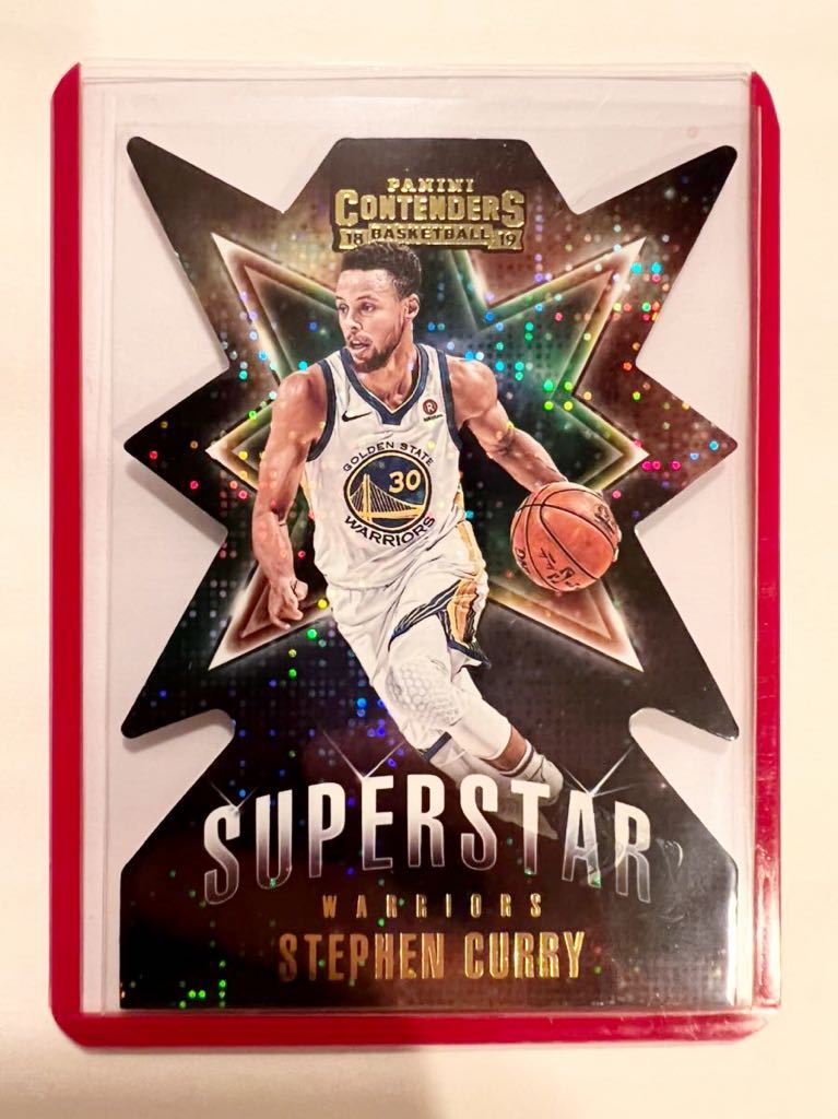 SSP Insert スパークル 18-19 Panini Contenders Stephen Curry SUPERSTAR NBA Warriors ユニフォーム ステフィン カリー MVP Die-cut