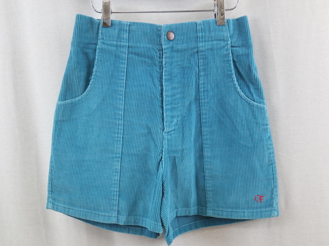 Ocean pacific# corduroy shorts turquoise blue /32 90S Mexico made Ocean Pacific 