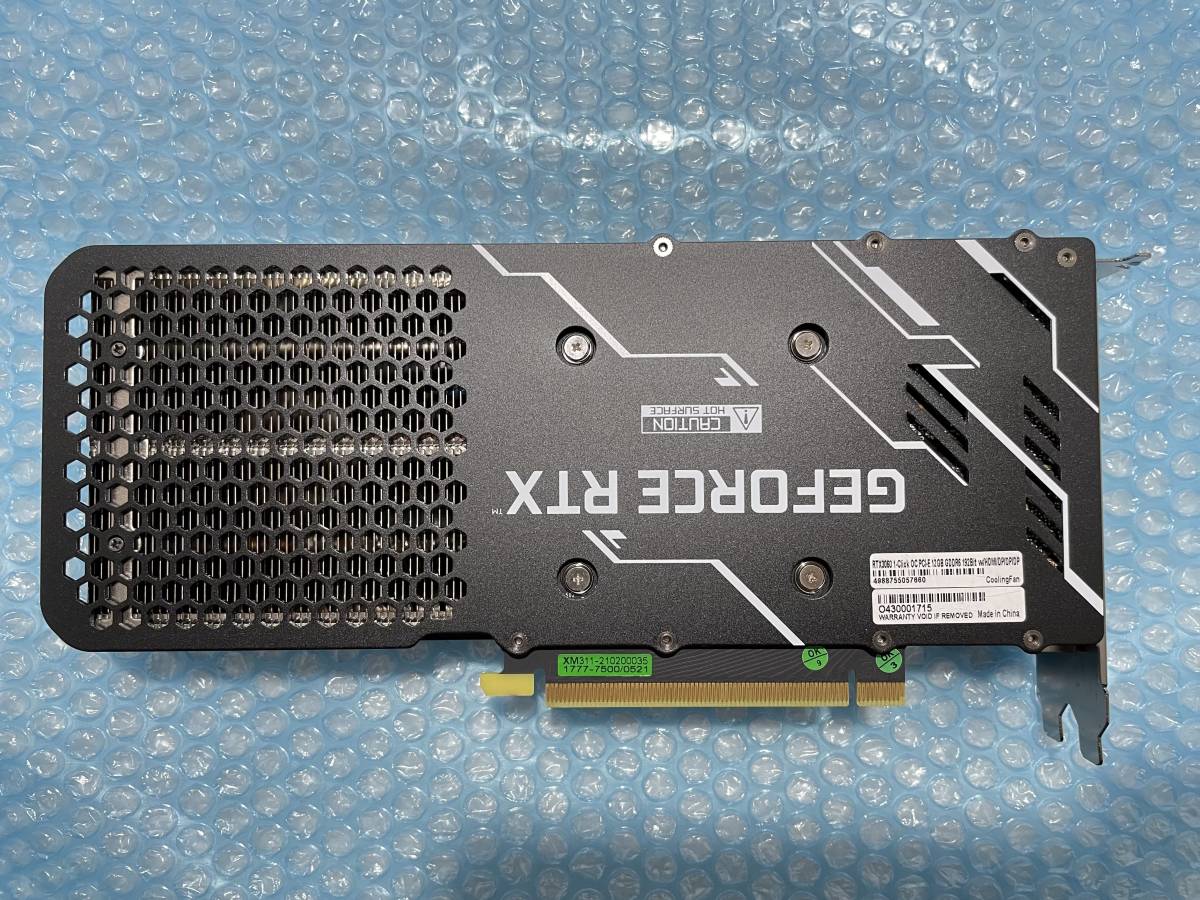 動作品・FAN劣化】玄人志向 GeForce RTX 3060 GG-RTX3060-E12GB/OC/DF