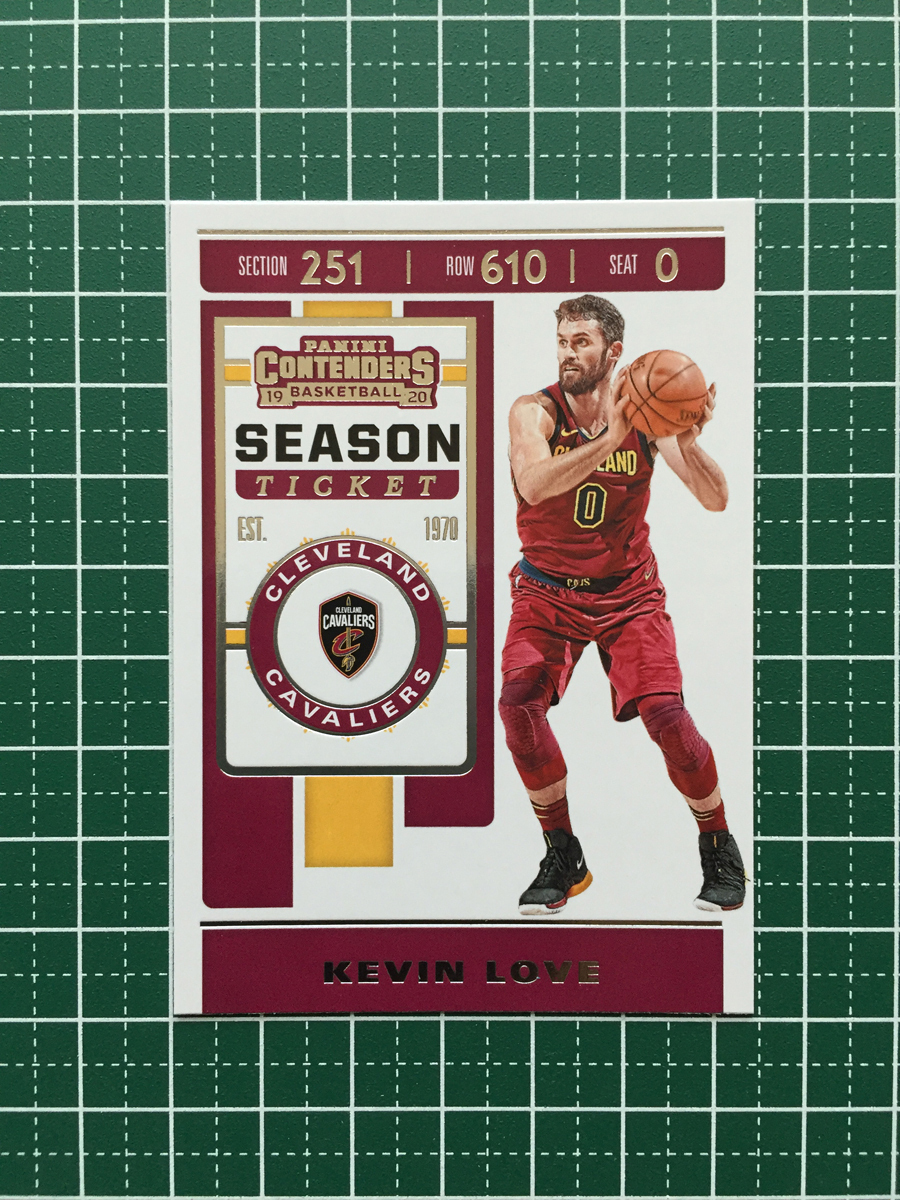 ★PANINI 2019-20 NBA CONTENDERS #60 KEVIN LOVE［CLEVELAND CAVALIERS］ベースカード SEASON TICKET 2020★_画像1